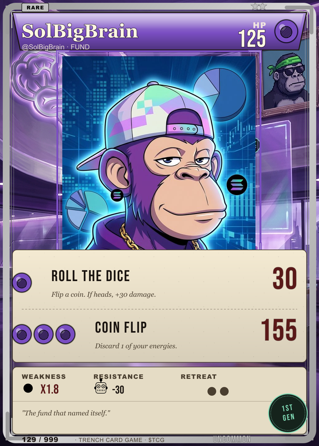 Trench Card 129 · SolBigBrain