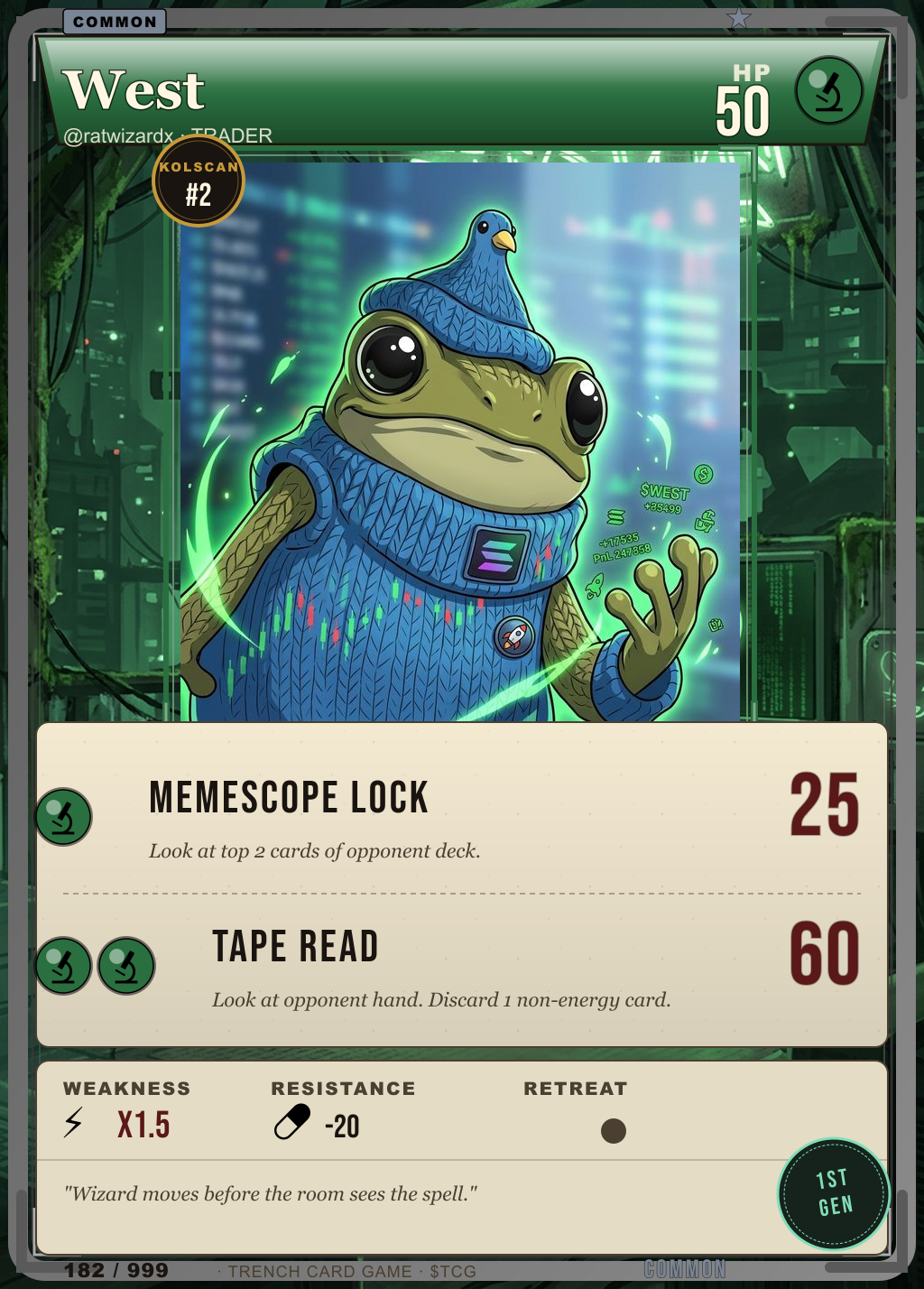 Trench Card 182 · West