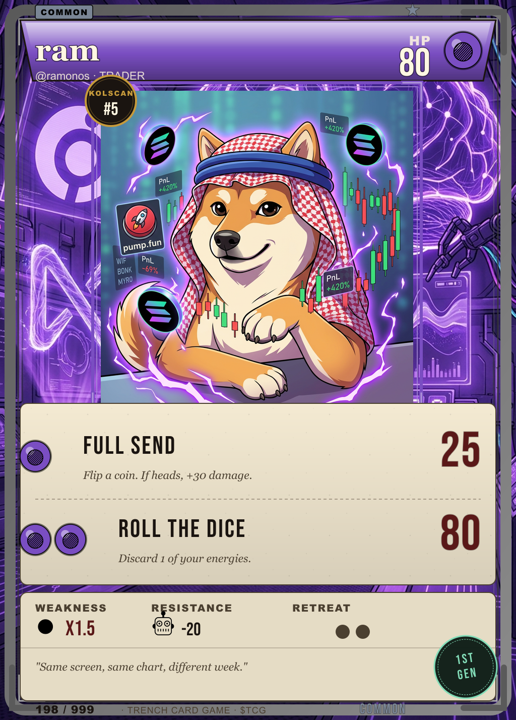 Trench Card 198 · ram