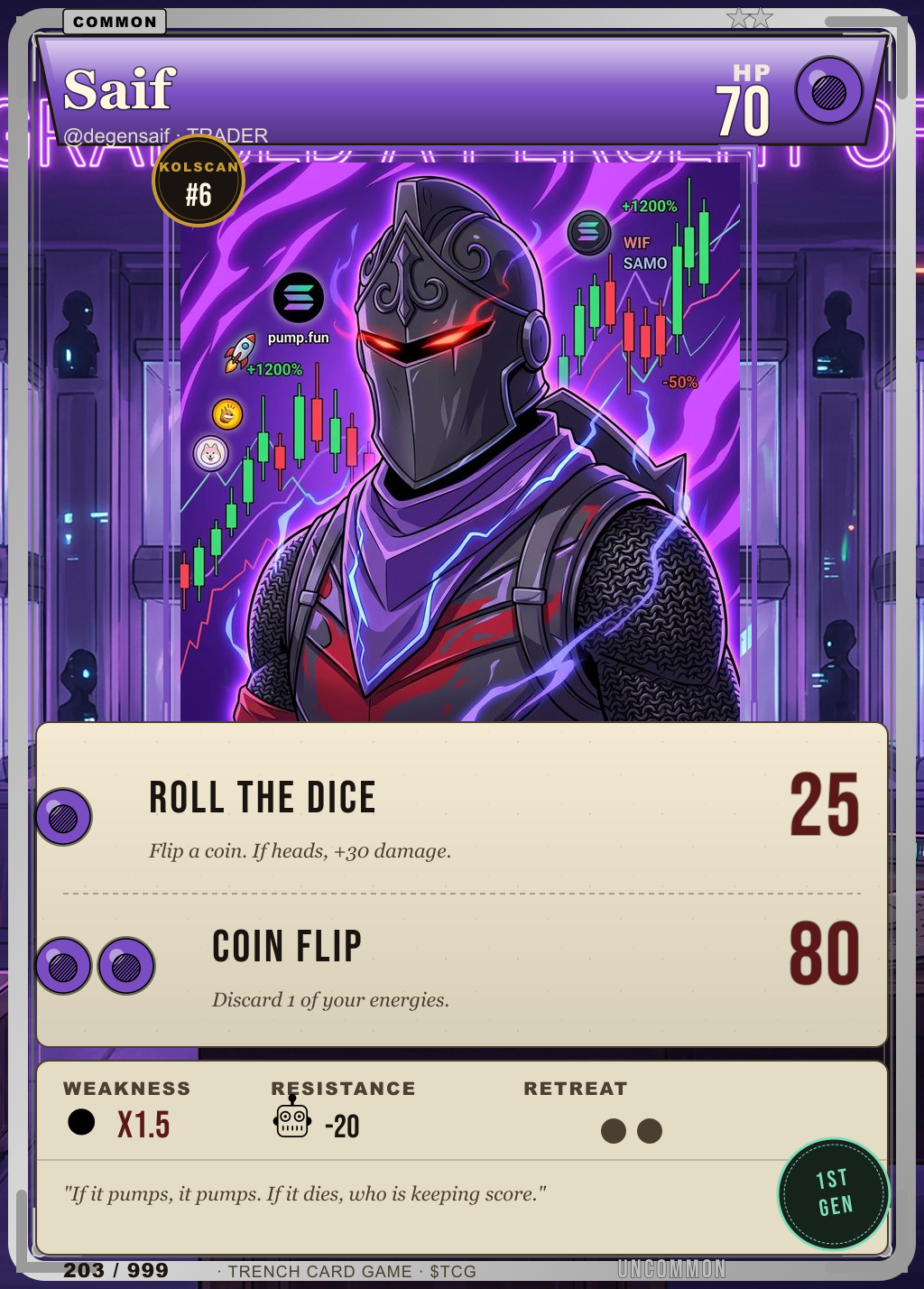 Trench Card 203 · Saif