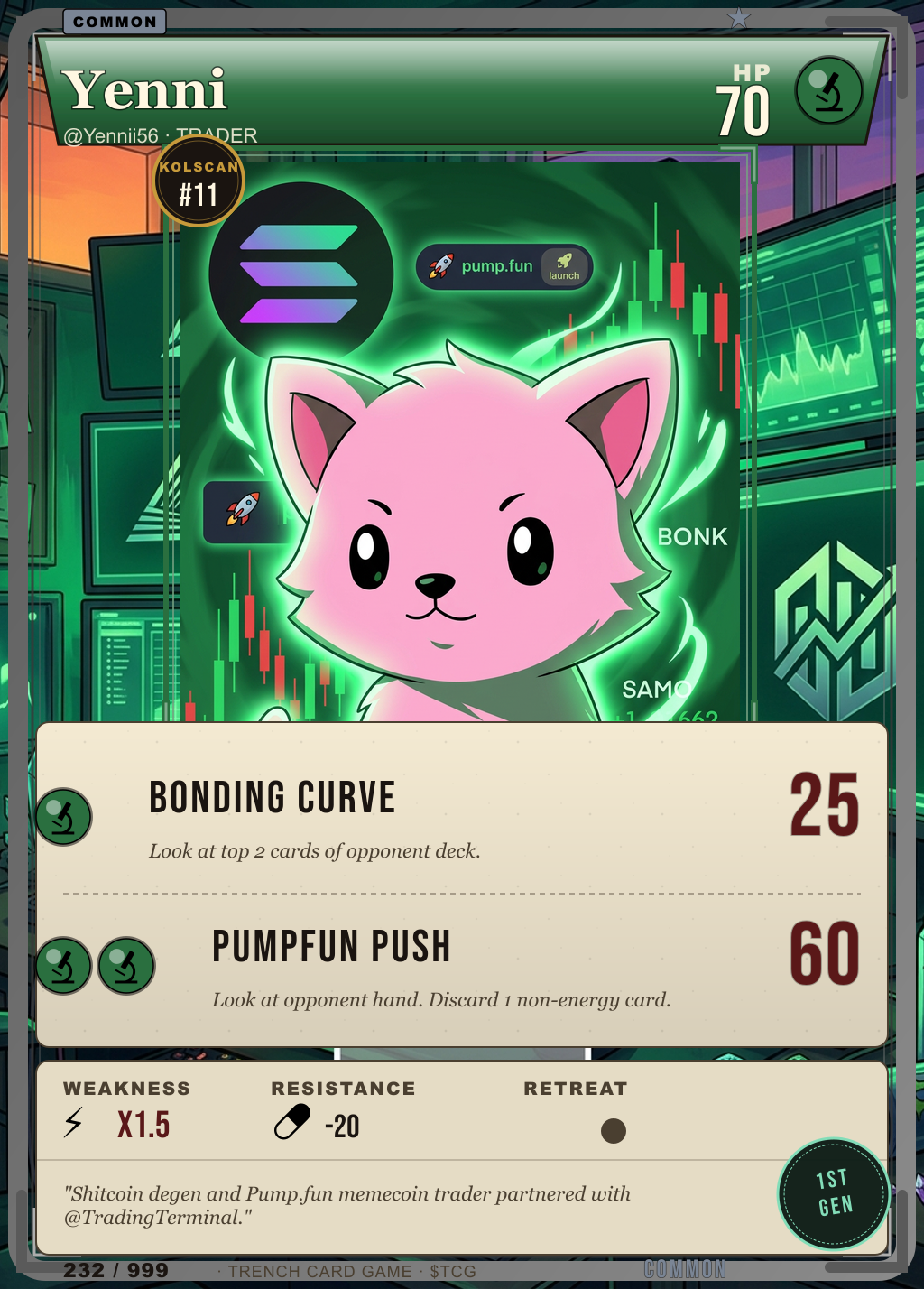 Trench Card 232 · Yenni