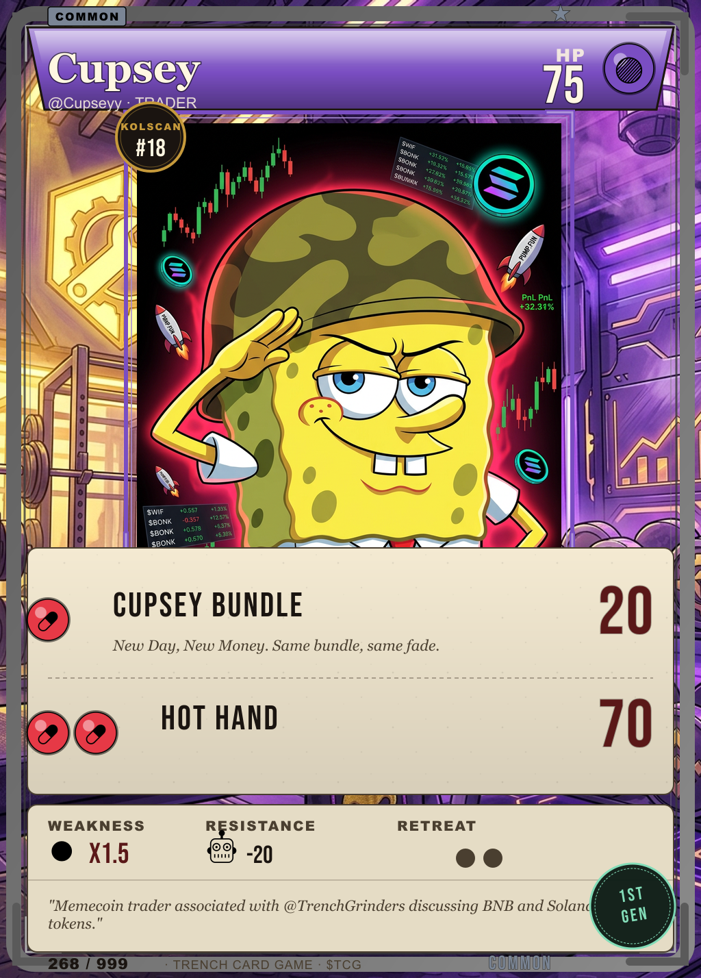 Trench Card 268 · Cupsey