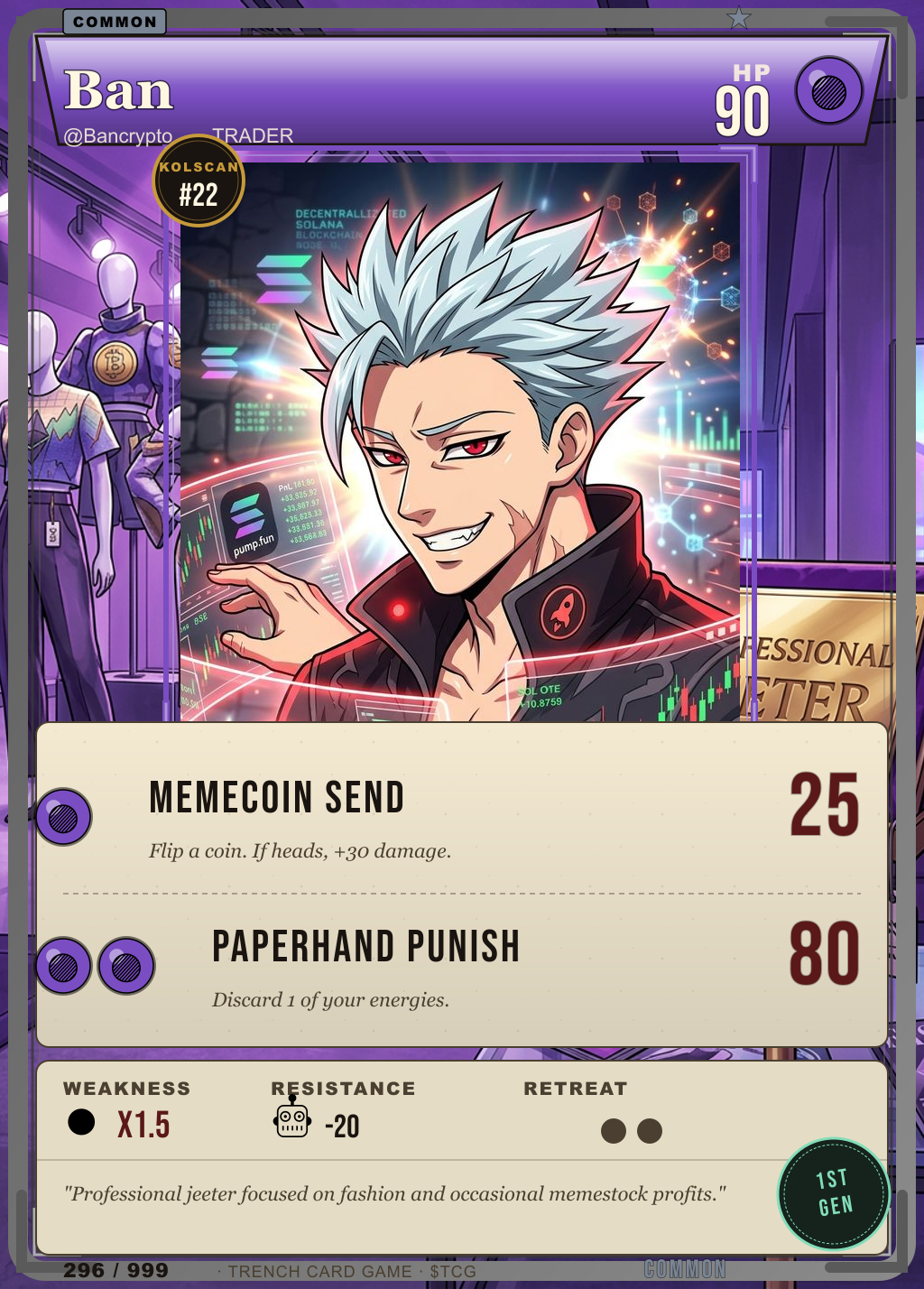Trench Card 296 · Ban