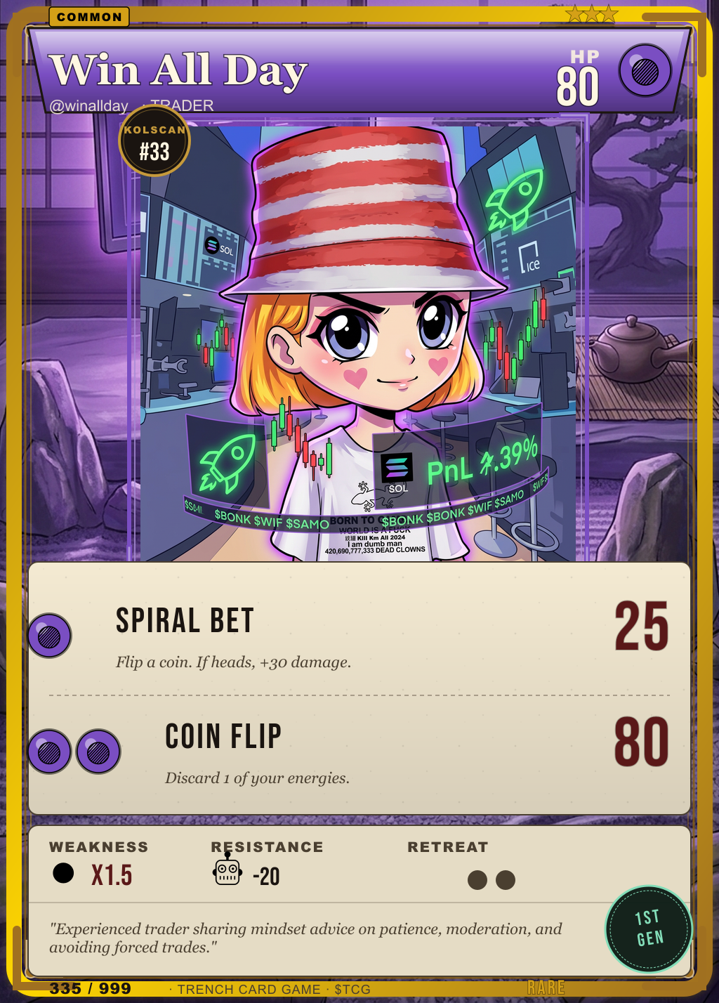Trench Card 335 · Win All Day