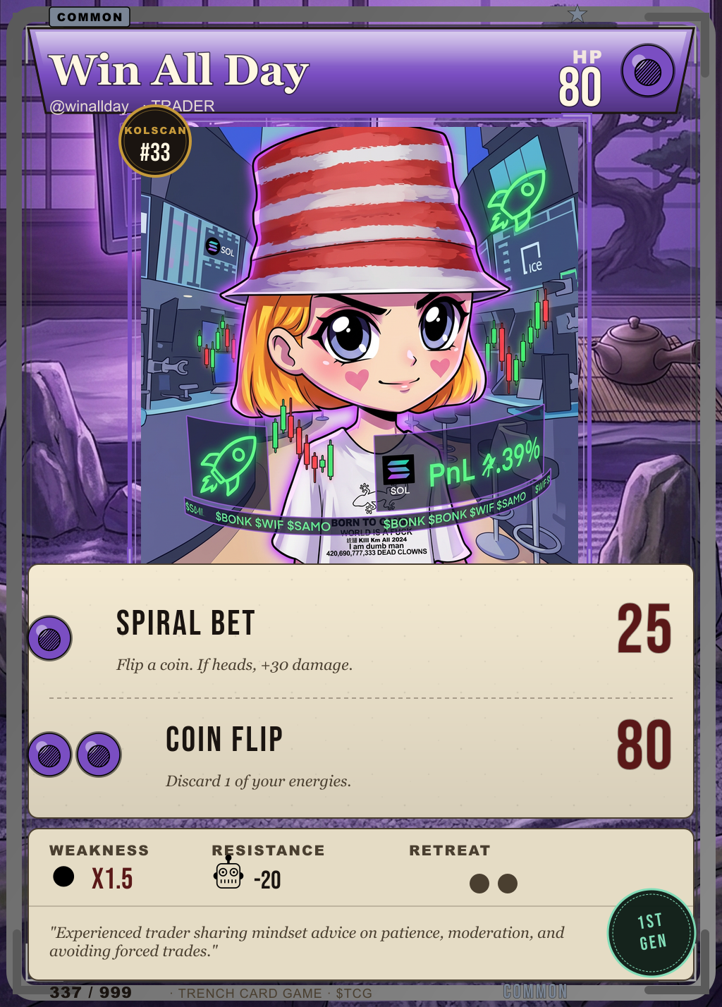 Trench Card 337 · Win All Day
