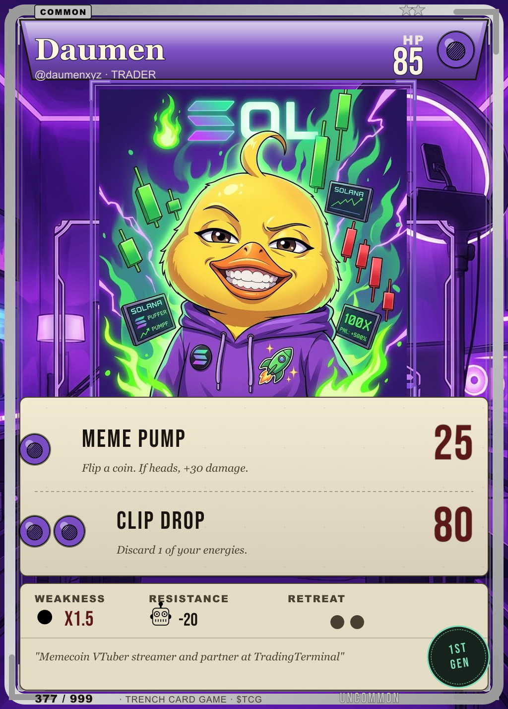 Trench Card 377 · Daumen