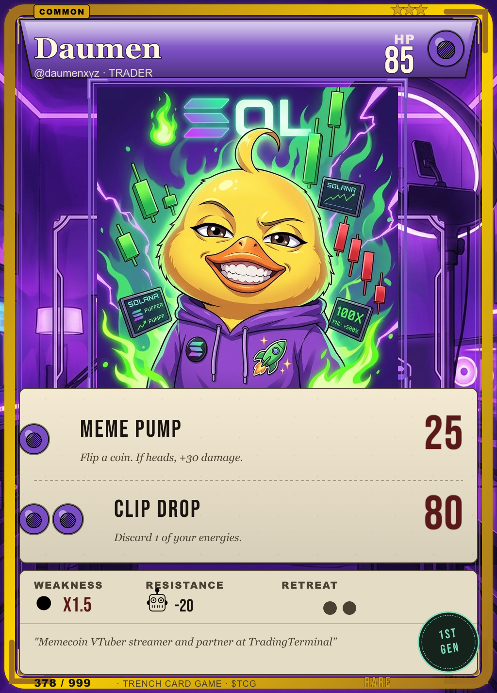 Trench Card 378 · Daumen
