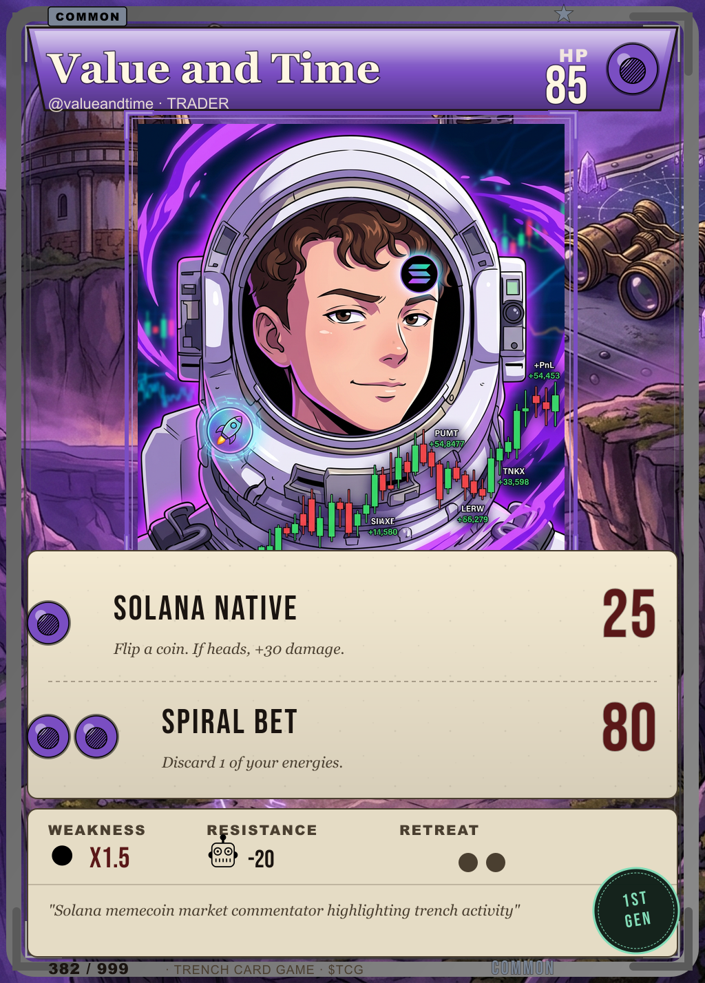 Trench Card 382 · Value and Time
