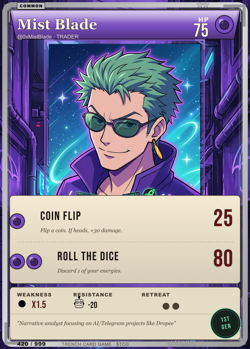 Trench Card 420 · Mist Blade