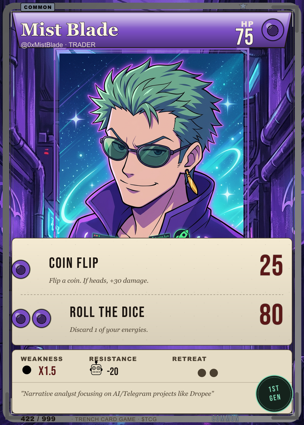 Trench Card 422 · Mist Blade