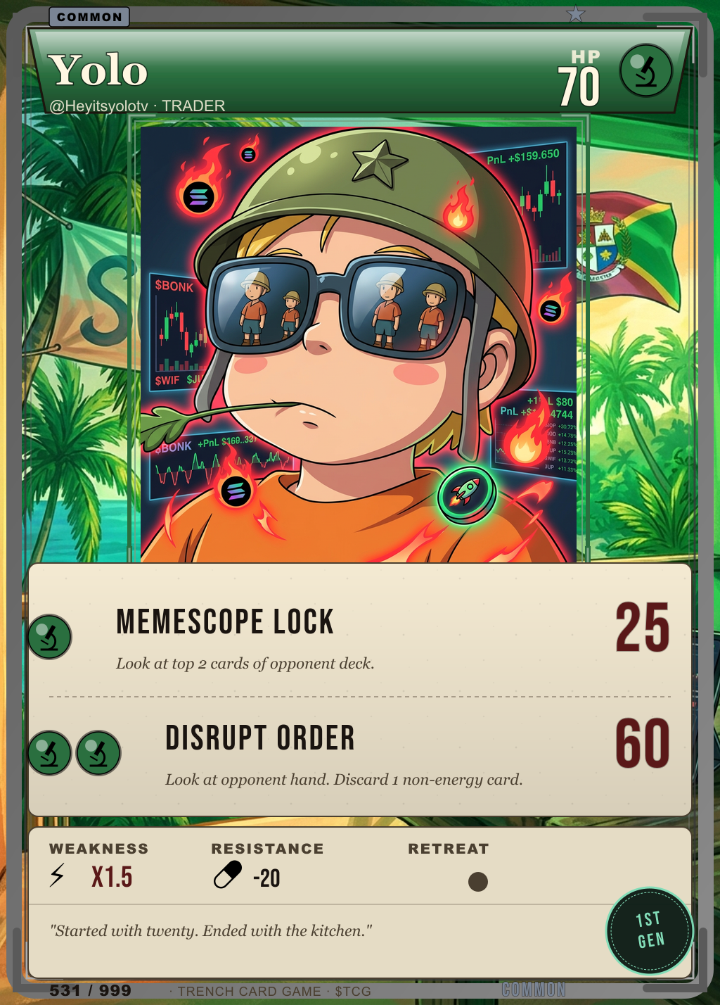 Trench Card 531 · Yolo