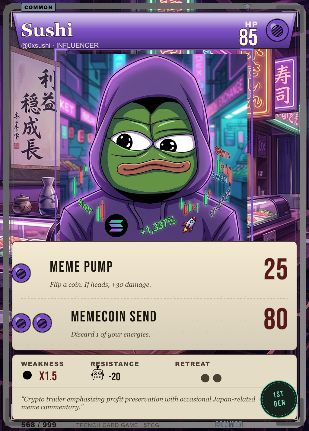 Trench Card 568 · Sushi