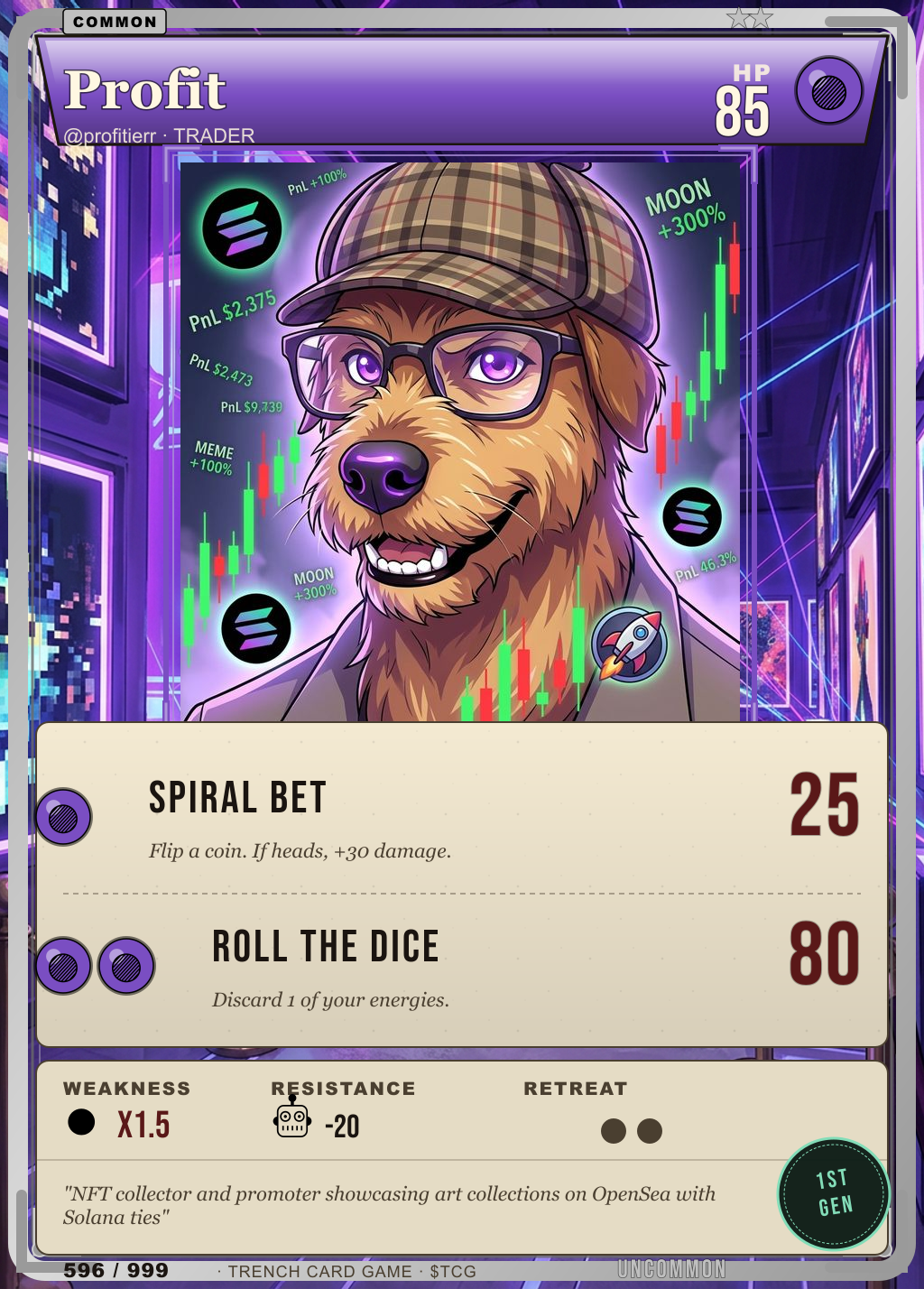 Trench Card 596 · Profit