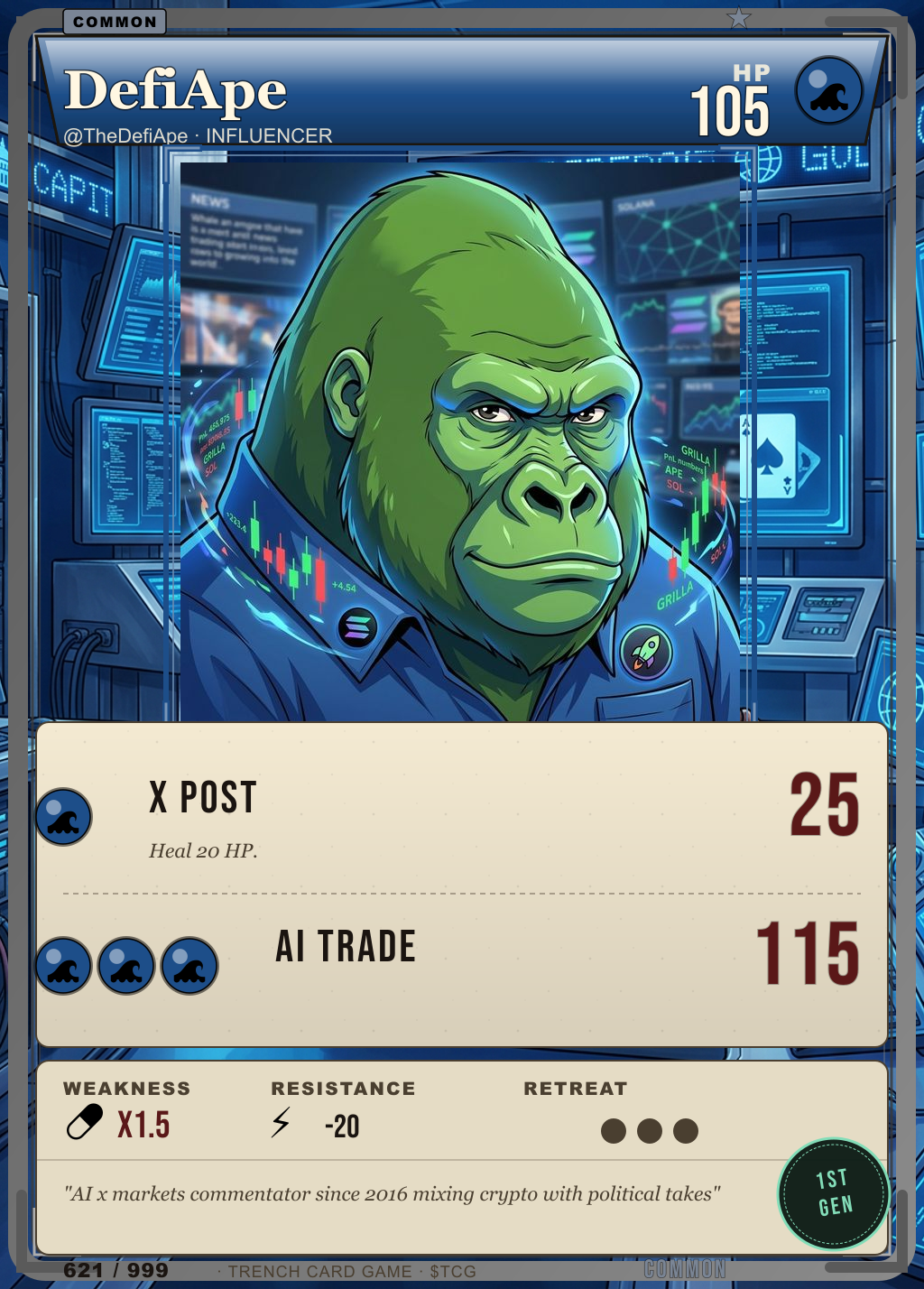 Trench Card 621 · DefiApe
