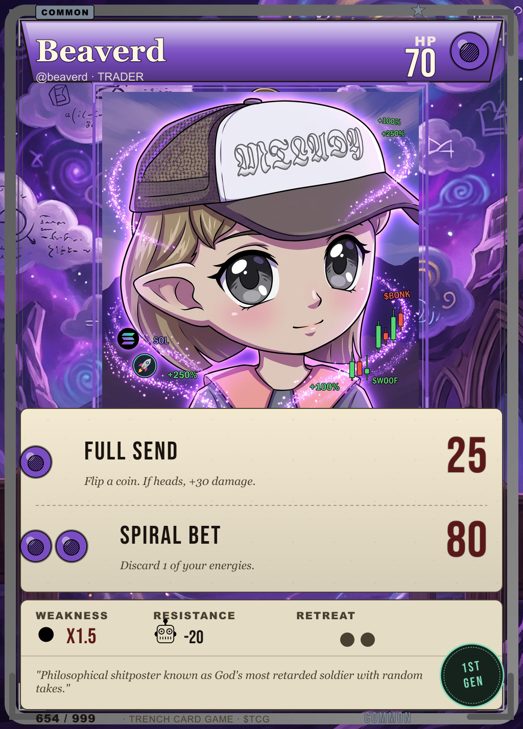 Trench Card 654 · Beaverd