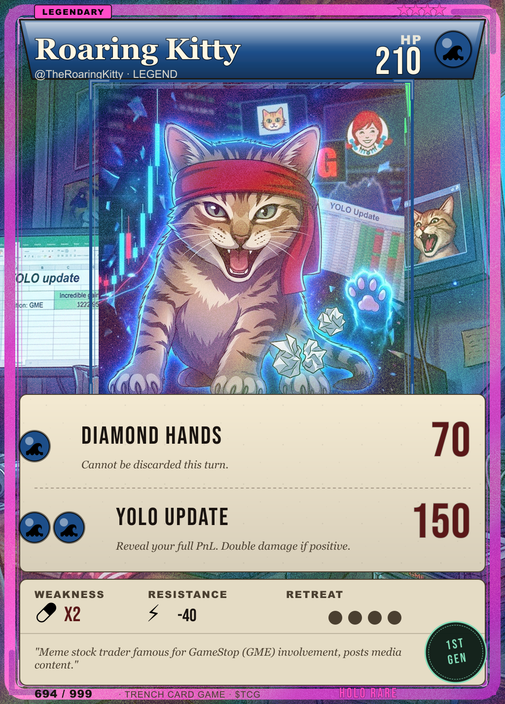 Trench Card 694 · Roaring Kitty