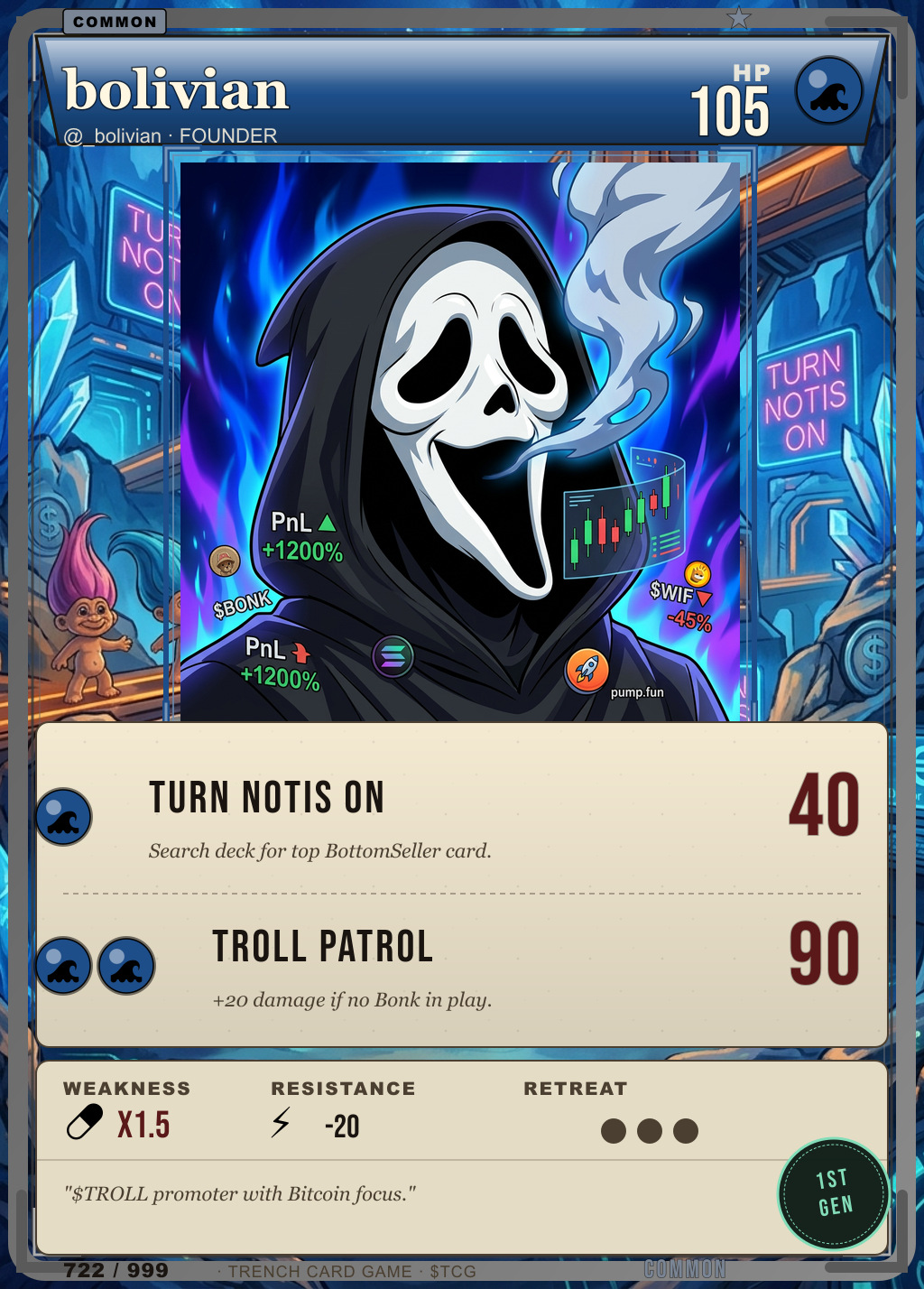Trench Card 722 · bolivian