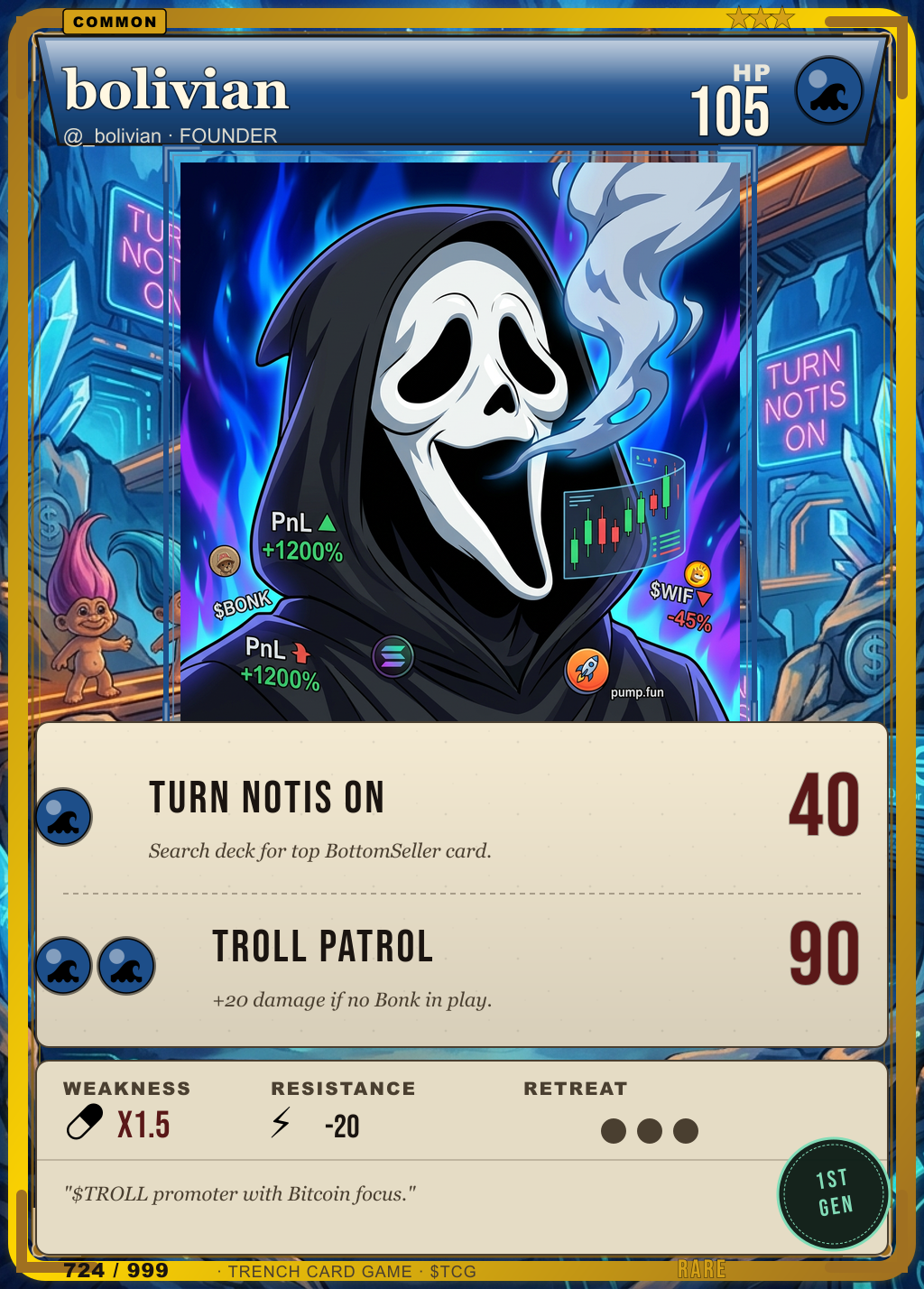 Trench Card 724 · bolivian