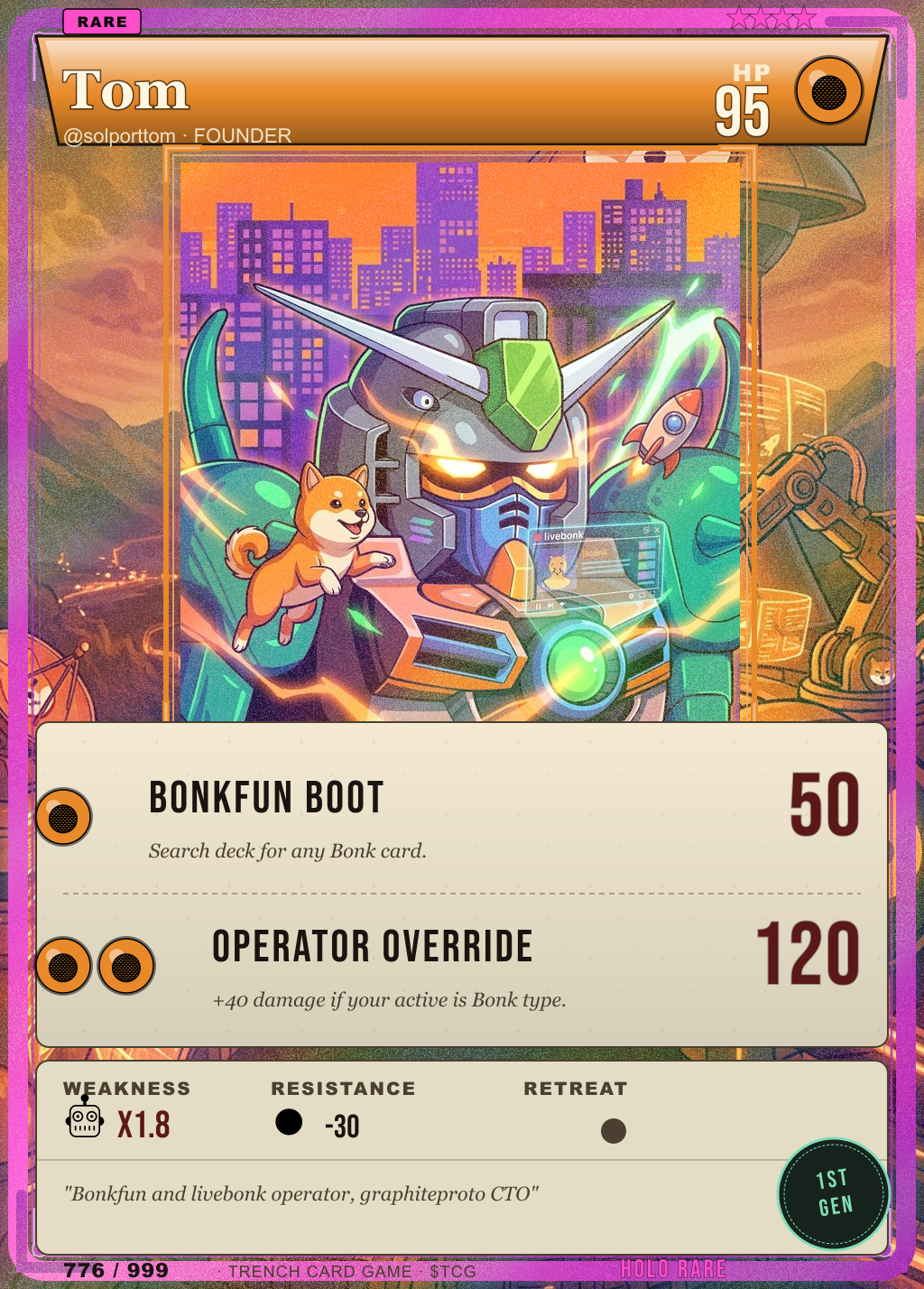 Trench Card 776 · Tom
