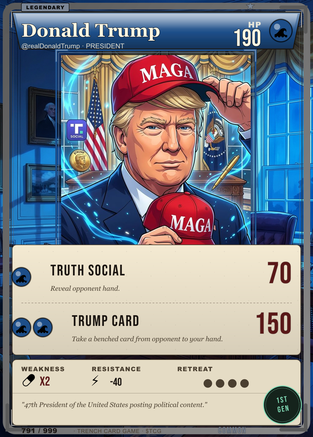 Trench Card 791 · Donald Trump