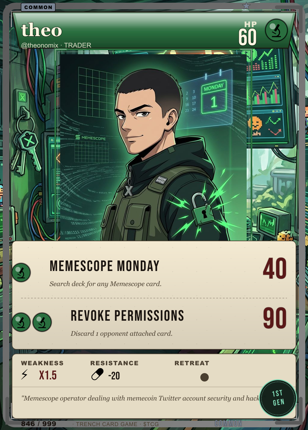 Trench Card 846 · theo