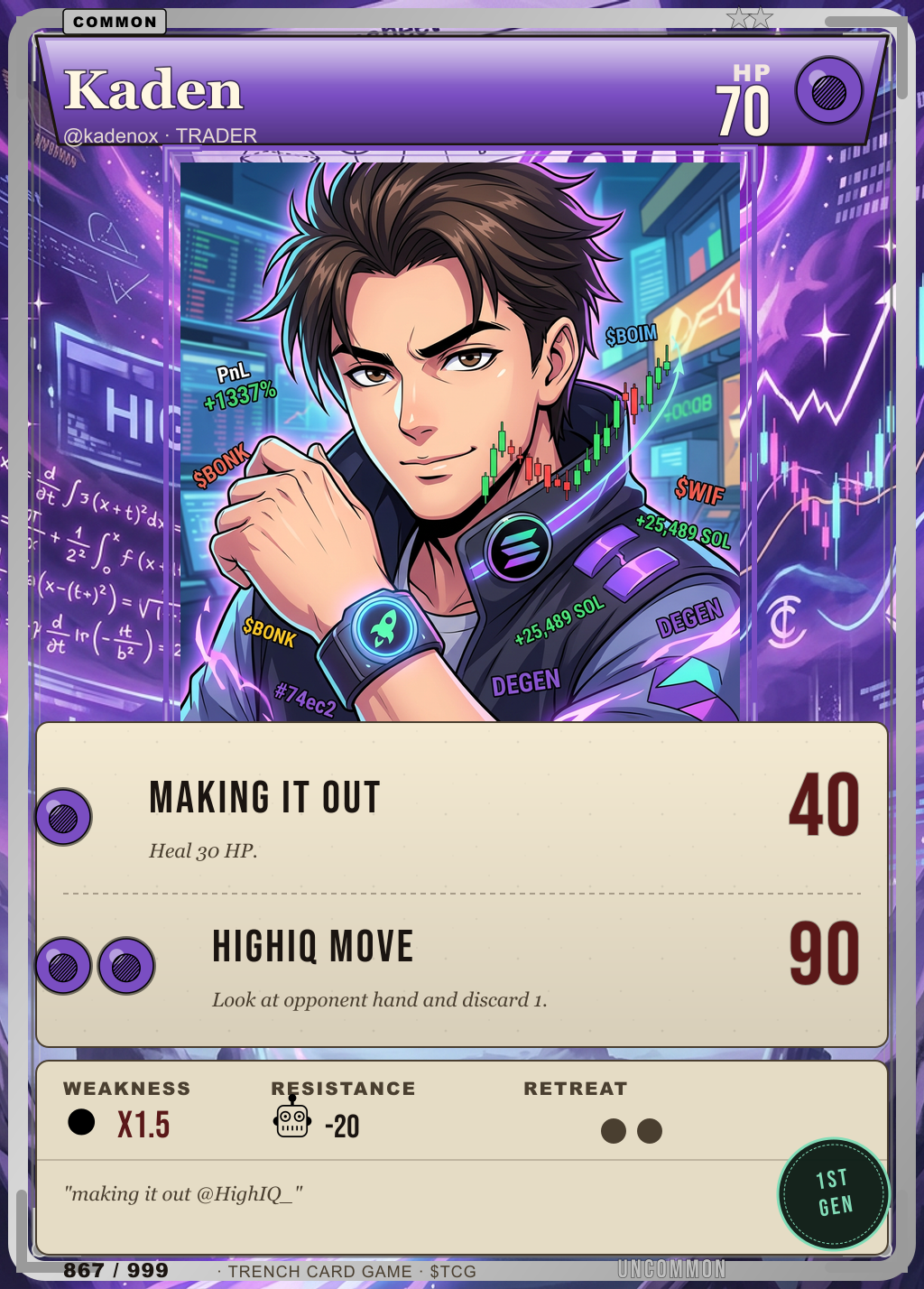 Trench Card 867 · Kaden