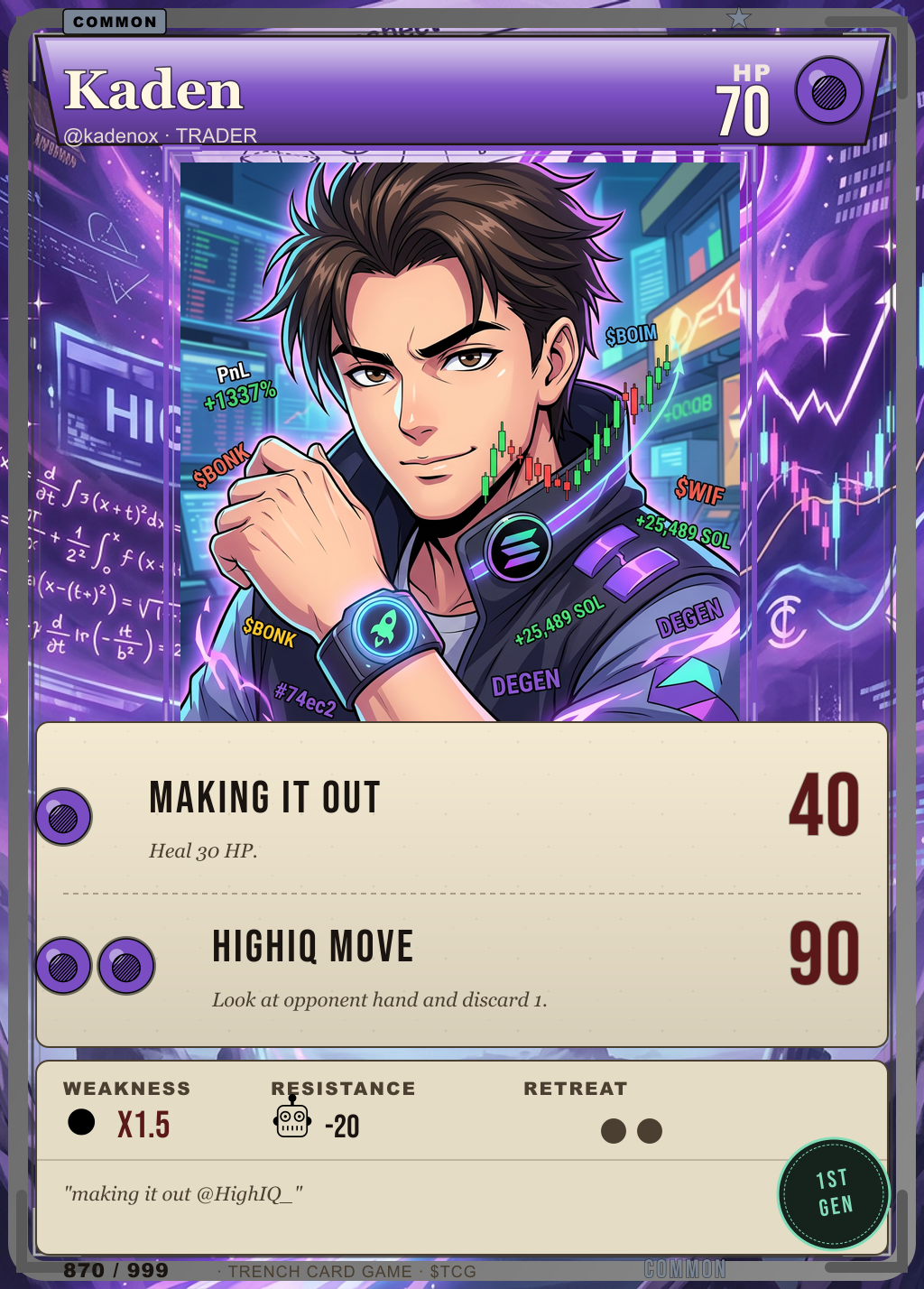 Trench Card 870 · Kaden