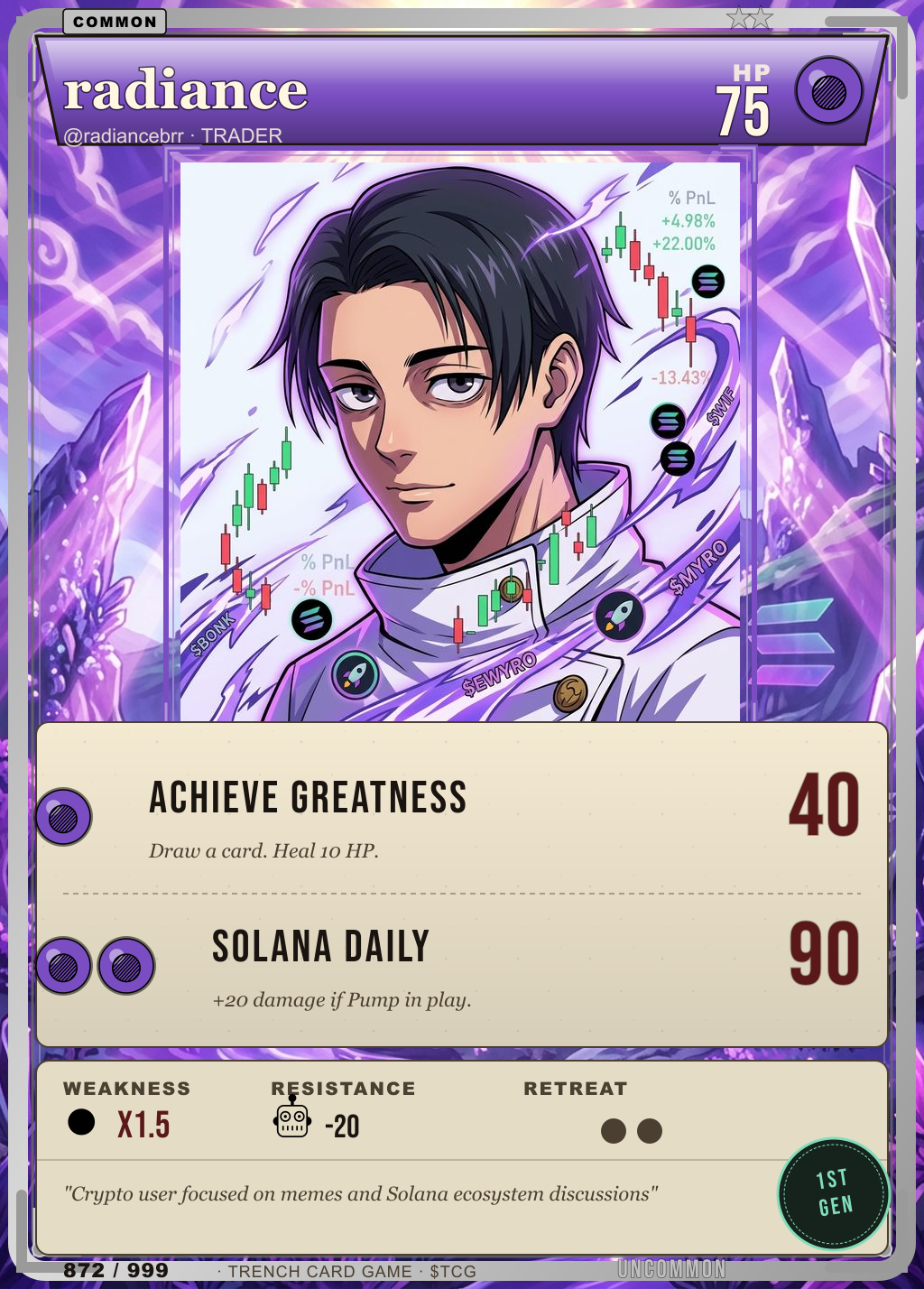 Trench Card 872 · radiance