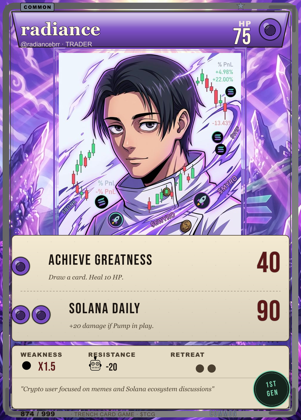 Trench Card 874 · radiance