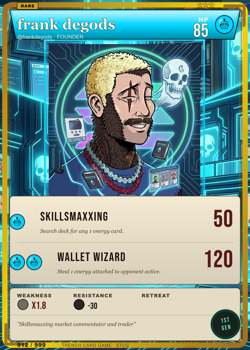 Trench Card 912 · frank degods