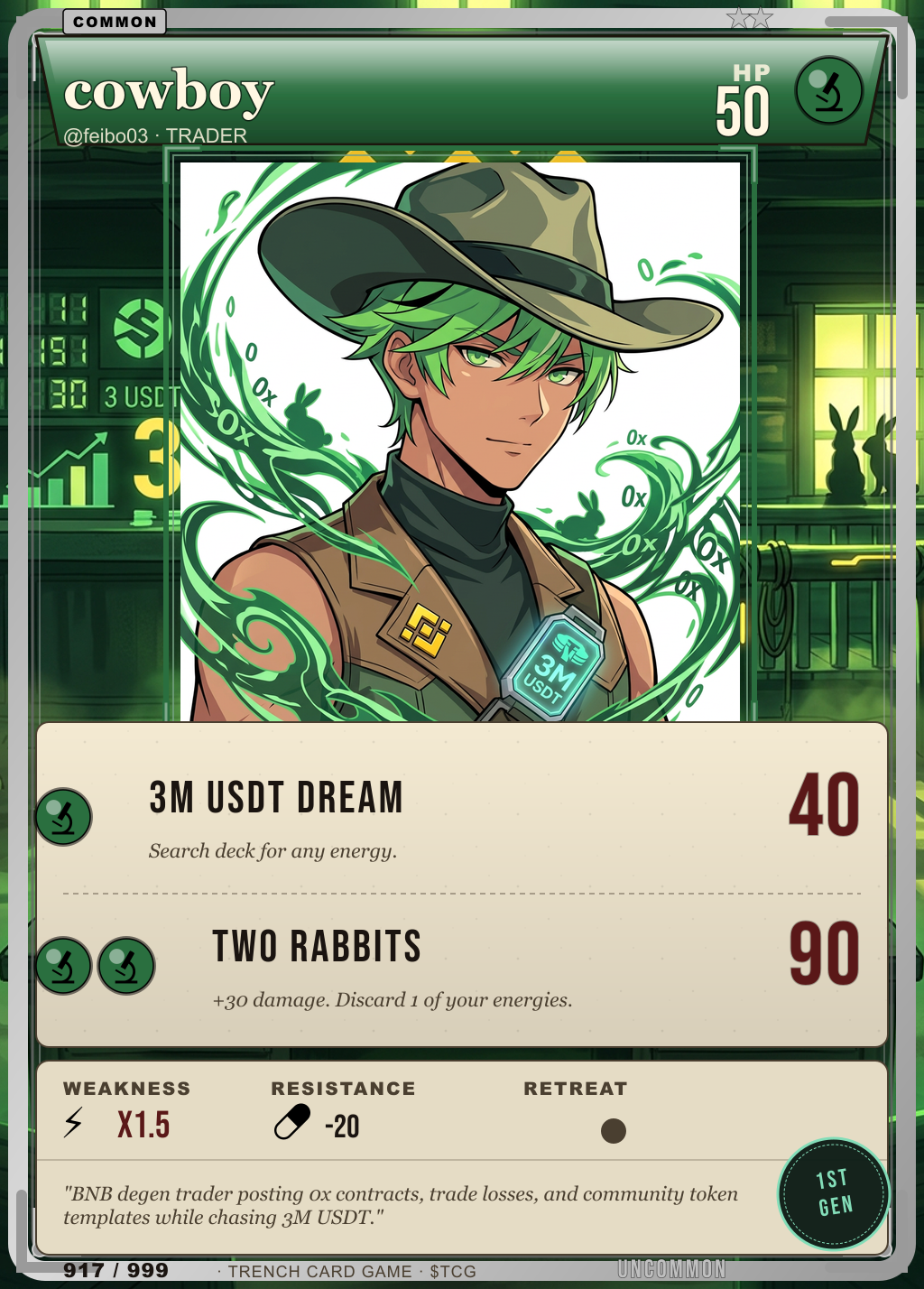Trench Card 917 · cowboy