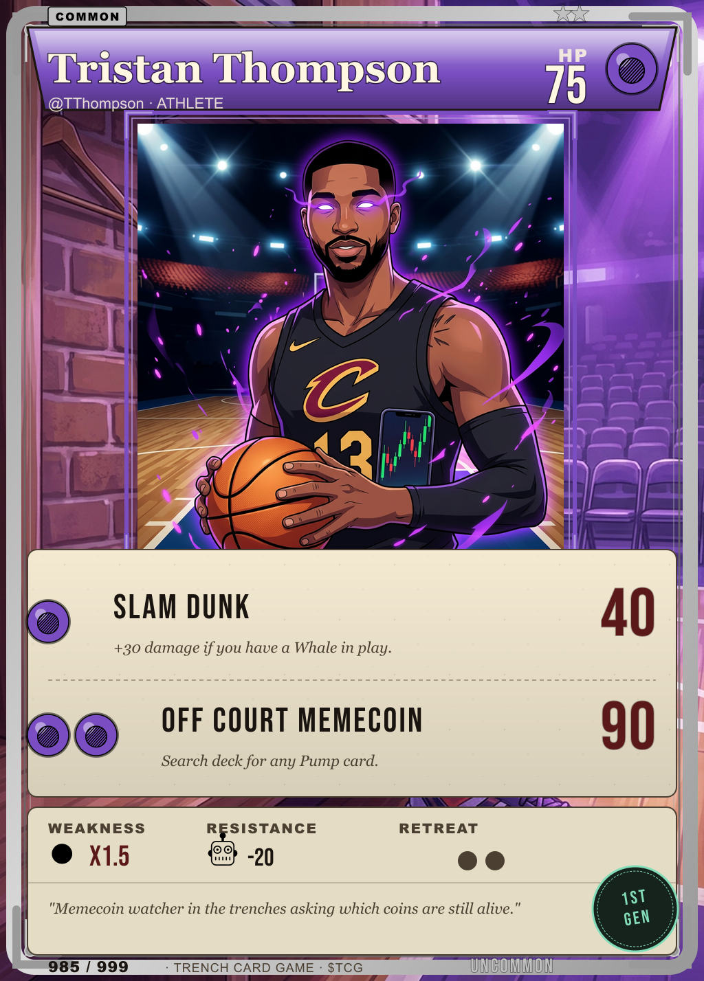 Trench Card 985 · Tristan Thompson